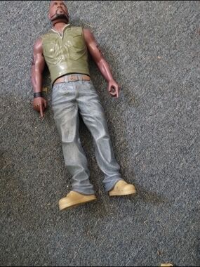 Mr. T Action Figure with Olive Vest and Gray Jeans